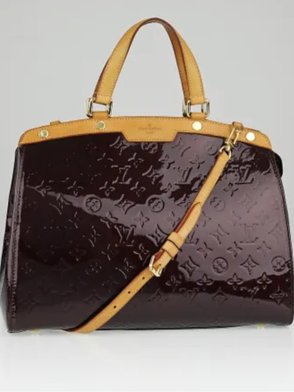 AUTHENTIC - Louis Vuitton Vernis Brea GM in Amarante